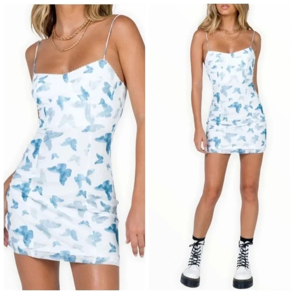 Princess Polly Kamryn Butterfly Mini Dress - Picture 1 of 10
